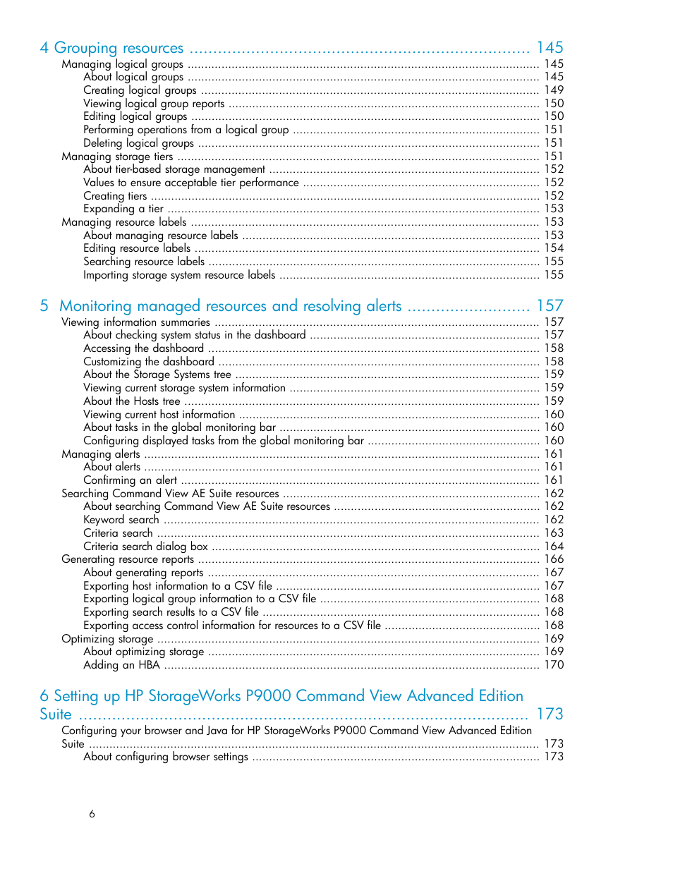 4 grouping resources | HP XP P9000 Command View Advanced Edition Software Licenses User Manual | Page 6 / 250