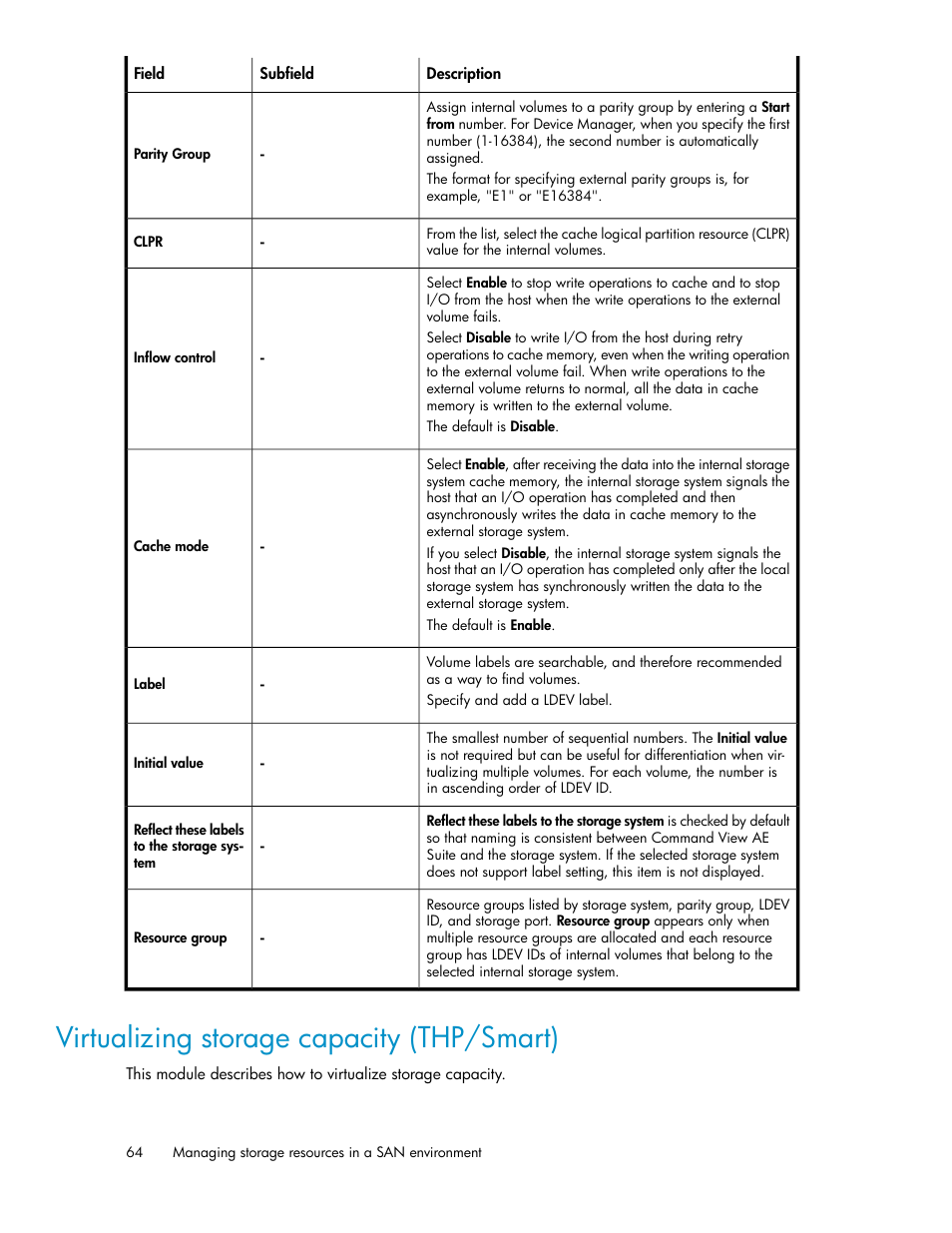 Virtualizing storage capacity (thp/smart) | HP XP P9000 Command View Advanced Edition Software Licenses User Manual | Page 64 / 250