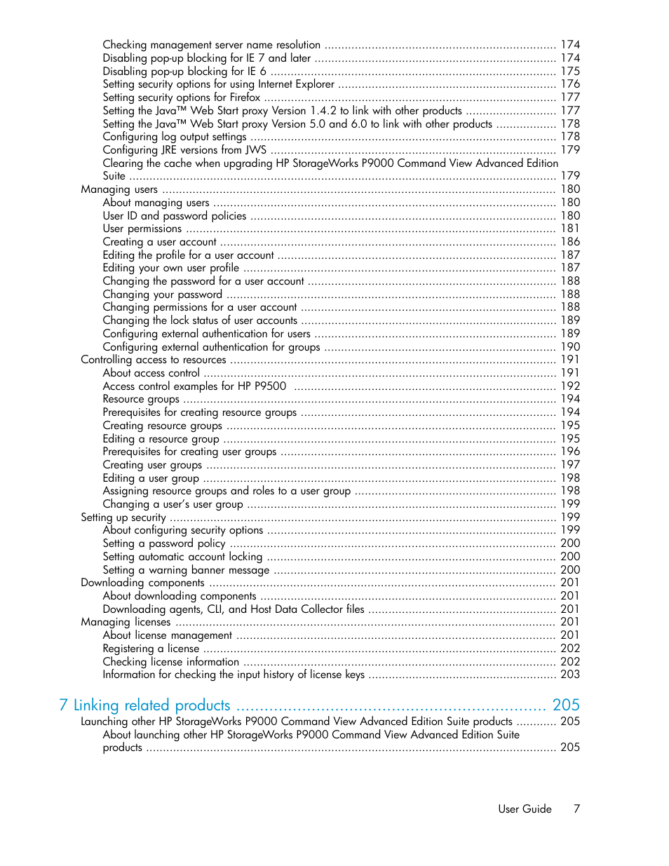 7 linking related products | HP XP P9000 Command View Advanced Edition Software Licenses User Manual | Page 7 / 250