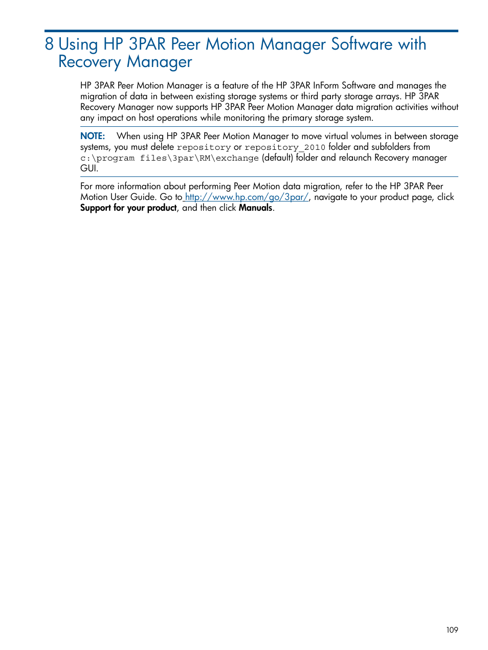 HP 3PAR Application Software Suite for Microsoft Exchange User Manual | Page 109 / 143