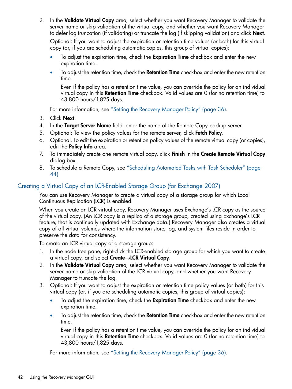 HP 3PAR Application Software Suite for Microsoft Exchange User Manual | Page 42 / 143