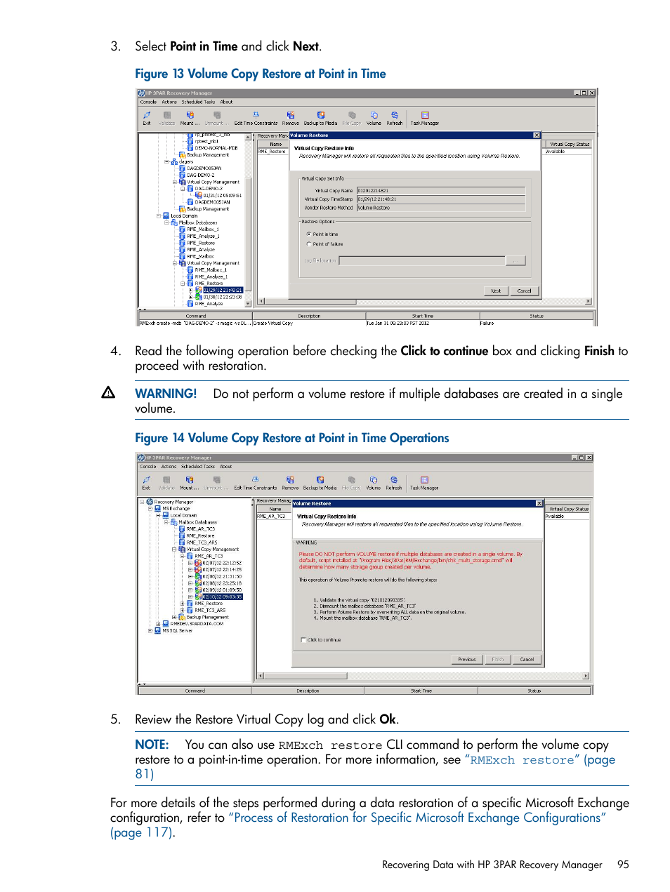 HP 3PAR Application Software Suite for Microsoft Exchange User Manual | Page 95 / 143