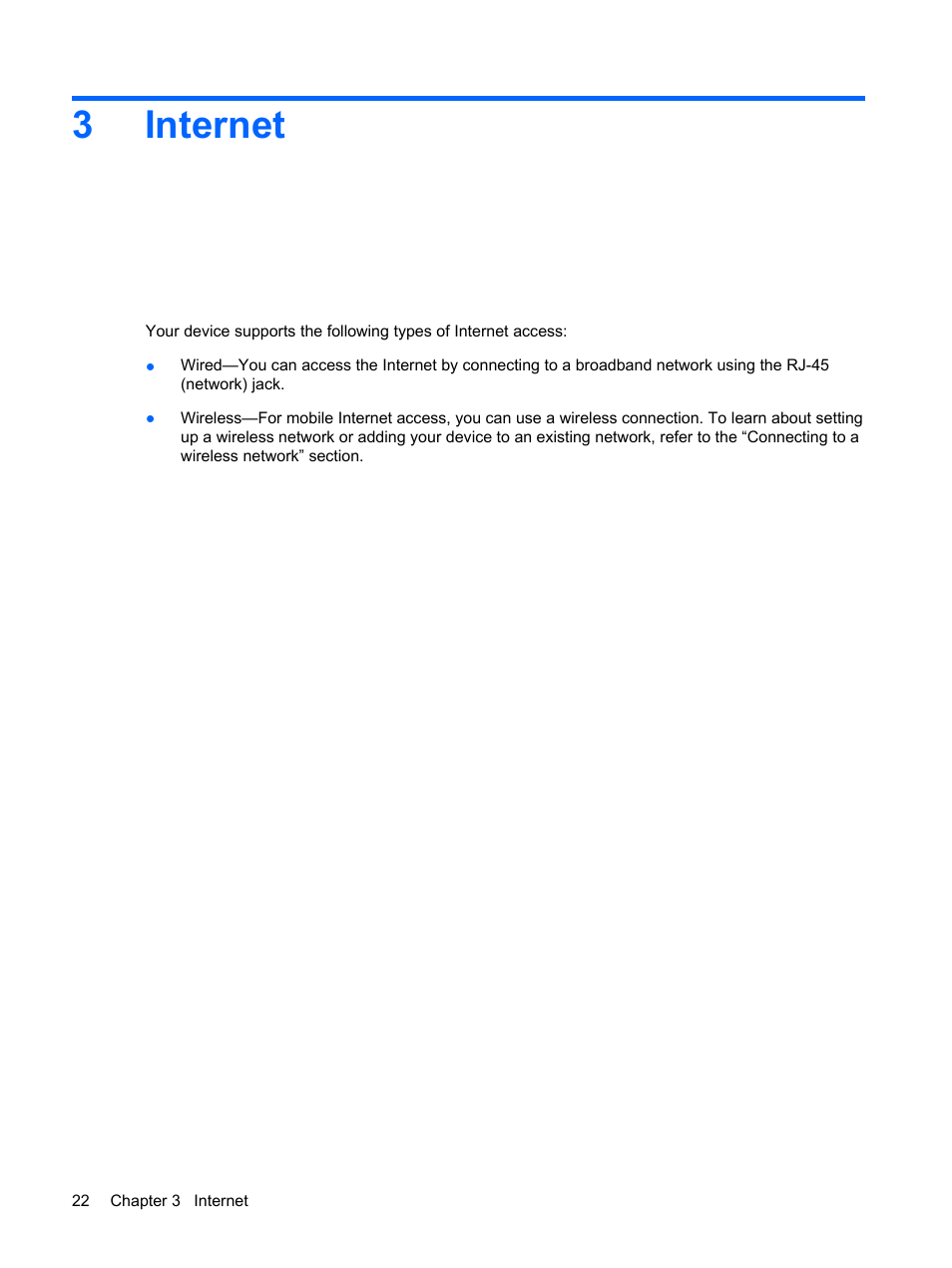 Internet, 3 internet, 3internet | HP Mini 1132TU PC User Manual | Page 30 / 82