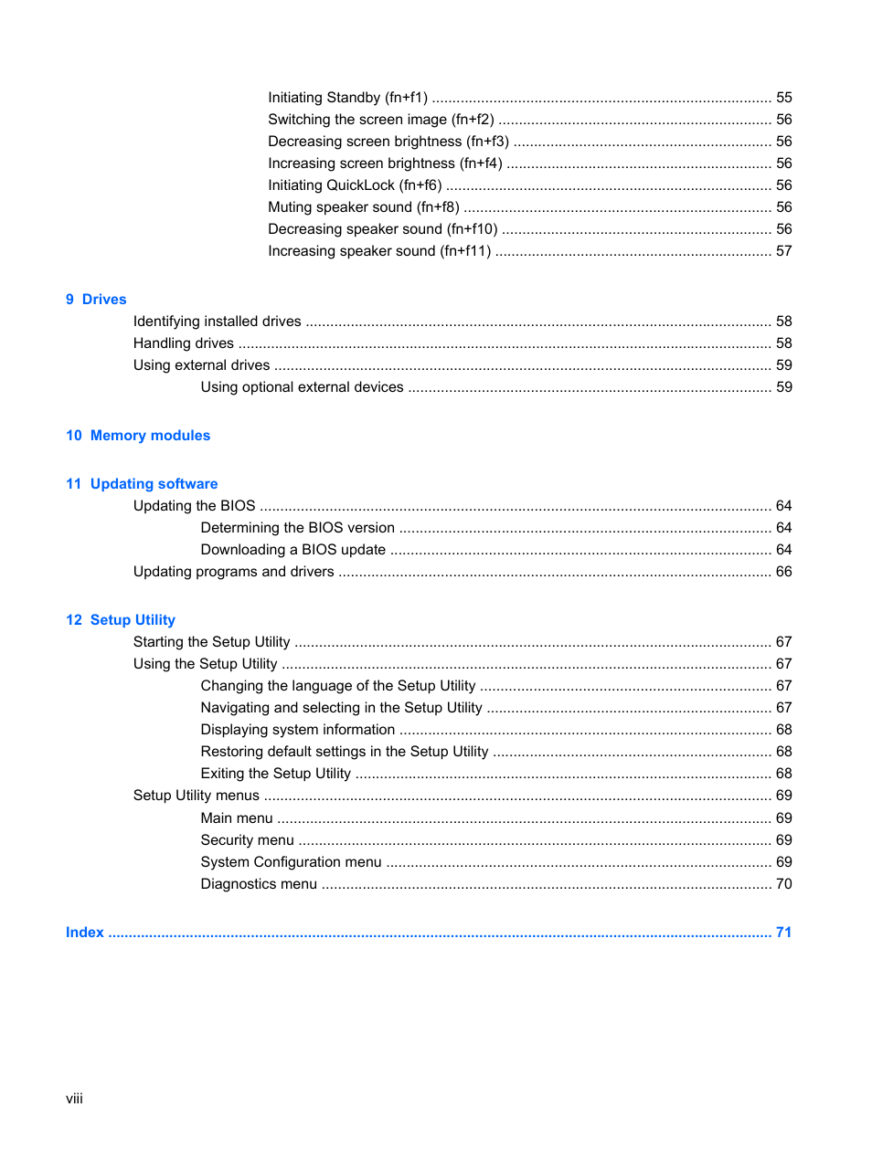 HP Mini 1132TU PC User Manual | Page 8 / 82