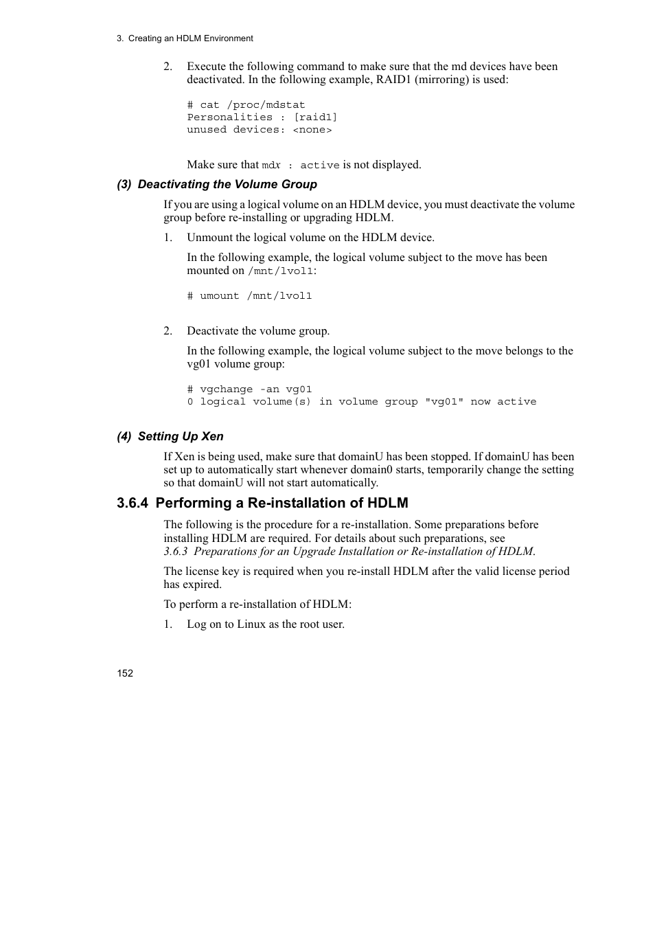 4 performing a re-installation of hdlm | HP Hitachi Dynamic Link Manager Software User Manual | Page 176 / 746