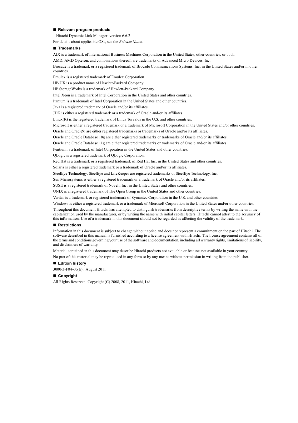 HP Hitachi Dynamic Link Manager Software User Manual | Page 2 / 746