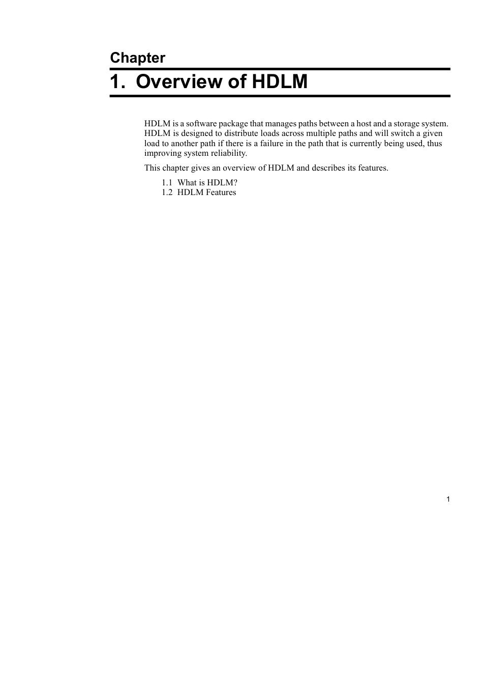 Overview of hdlm, Chapter | HP Hitachi Dynamic Link Manager Software User Manual | Page 25 / 746