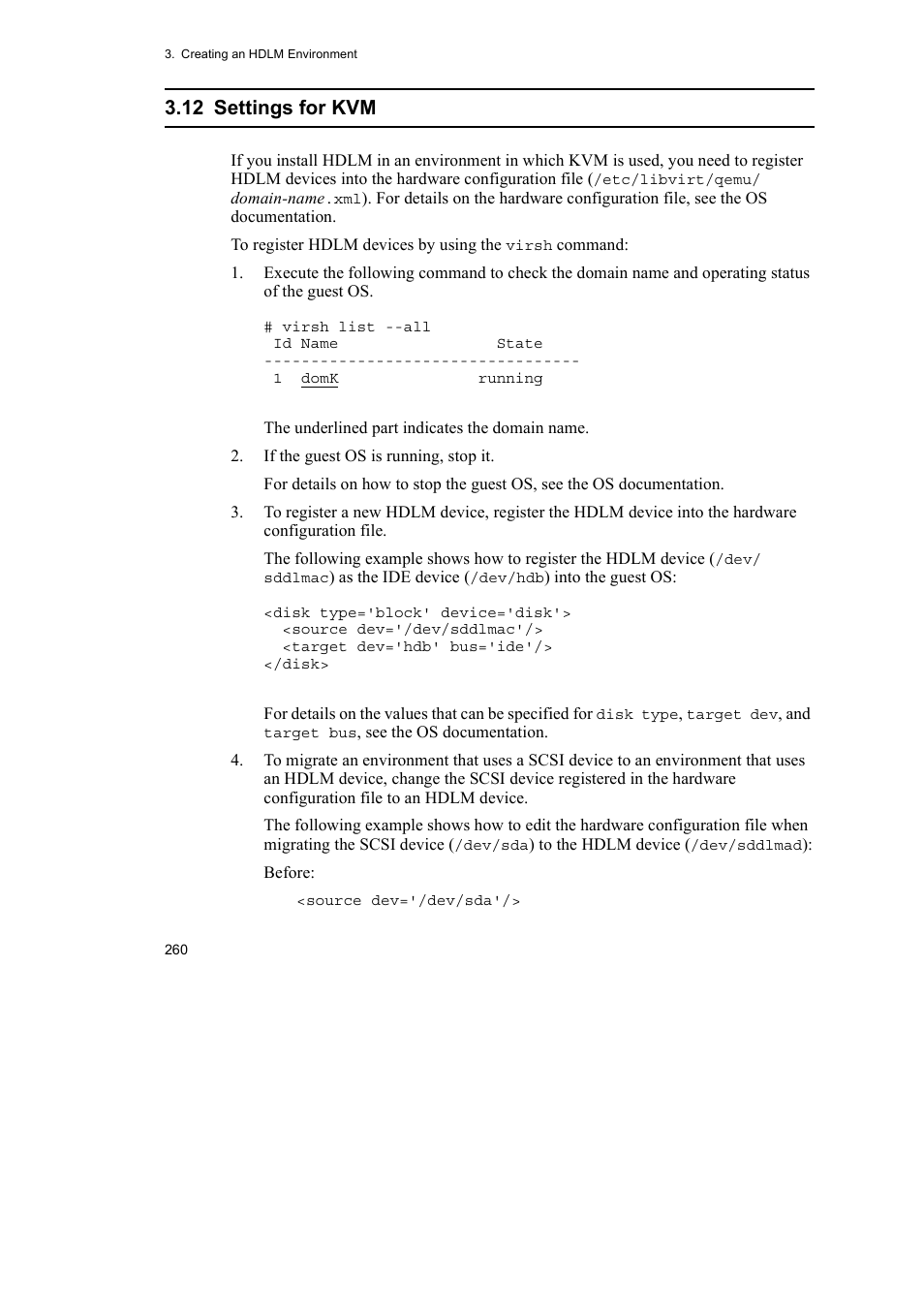 12 settings for kvm | HP Hitachi Dynamic Link Manager Software User Manual | Page 284 / 746