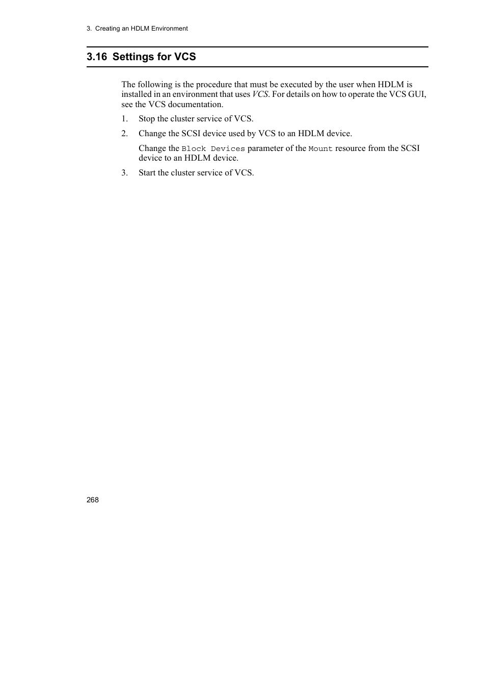 16 settings for vcs | HP Hitachi Dynamic Link Manager Software User Manual | Page 292 / 746