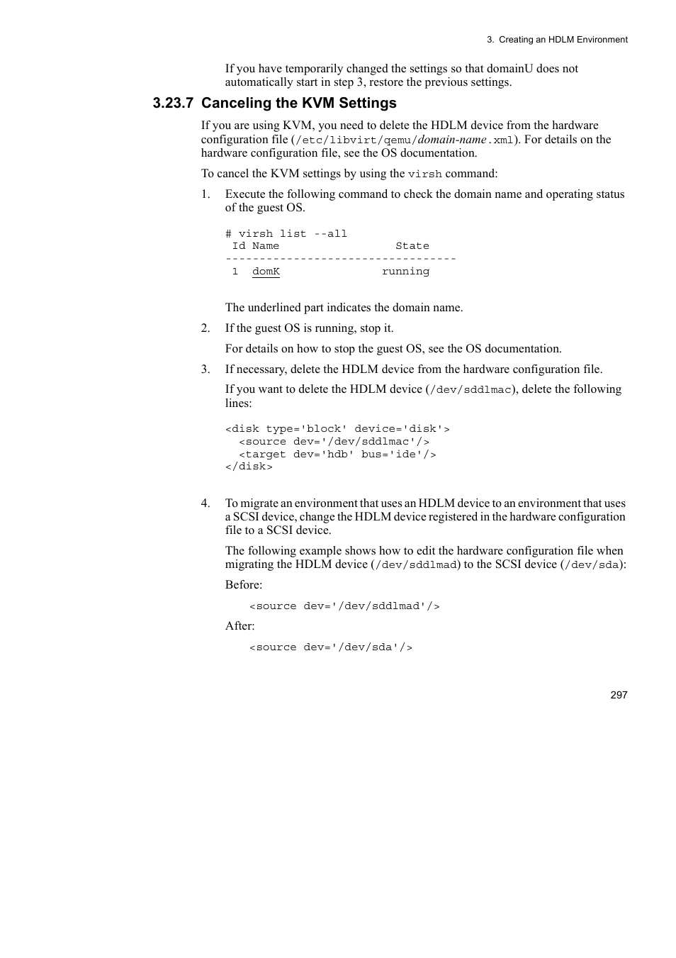 7 canceling the kvm settings | HP Hitachi Dynamic Link Manager Software User Manual | Page 321 / 746