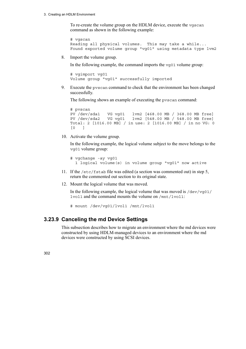 9 canceling the md device settings | HP Hitachi Dynamic Link Manager Software User Manual | Page 326 / 746