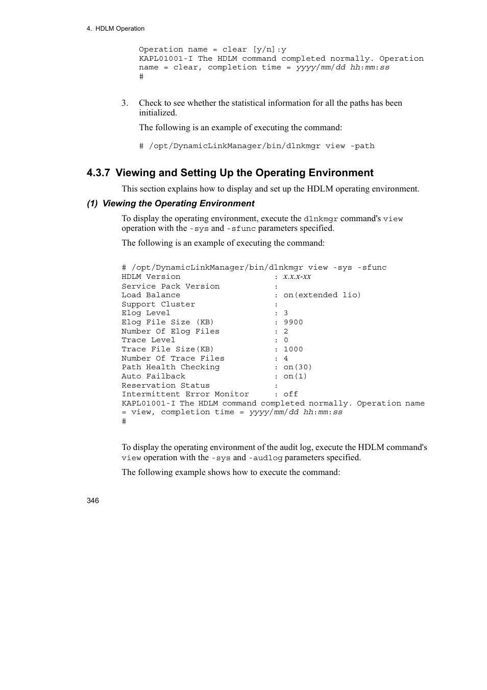 7 viewing and setting up the operating environment | HP Hitachi Dynamic Link Manager Software User Manual | Page 370 / 746