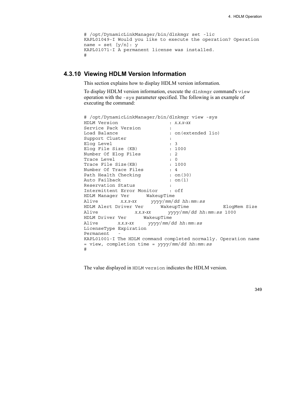 10 viewing hdlm version information | HP Hitachi Dynamic Link Manager Software User Manual | Page 373 / 746