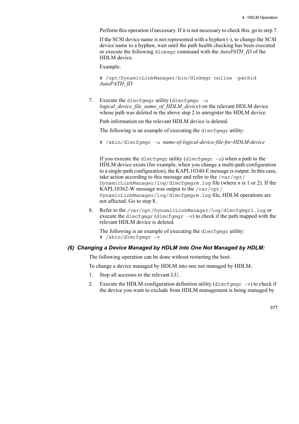 HP Hitachi Dynamic Link Manager Software User Manual | Page 401 / 746