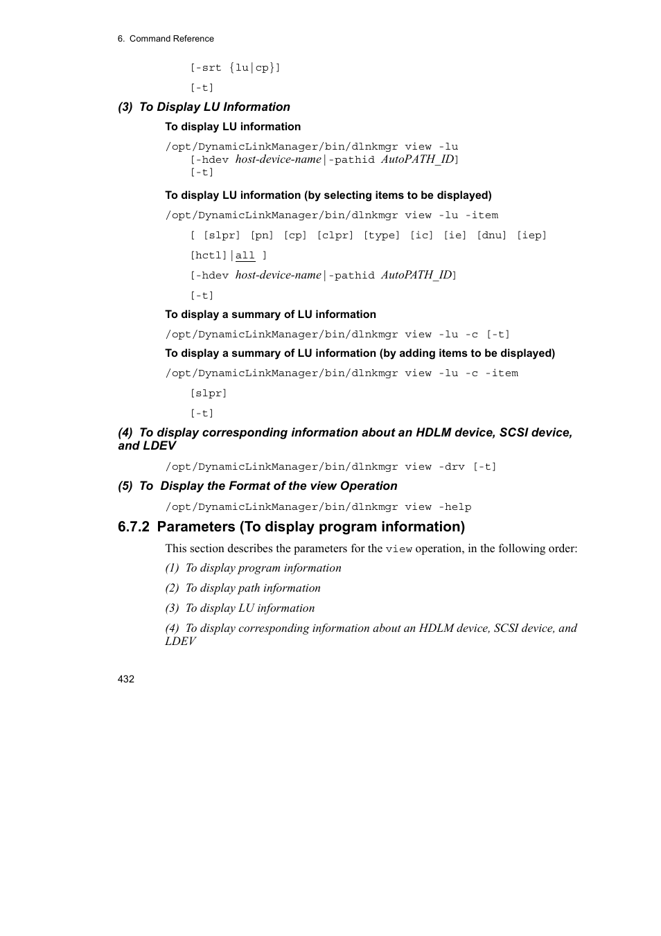 2 parameters (to display program information) | HP Hitachi Dynamic Link Manager Software User Manual | Page 456 / 746