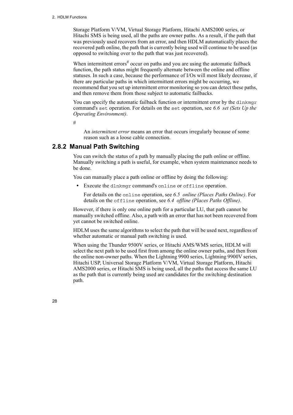 2 manual path switching | HP Hitachi Dynamic Link Manager Software User Manual | Page 52 / 746