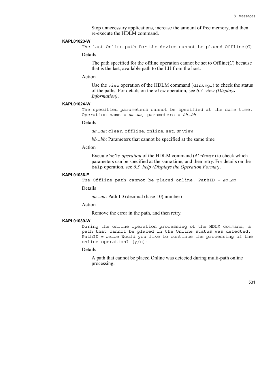 HP Hitachi Dynamic Link Manager Software User Manual | Page 555 / 746