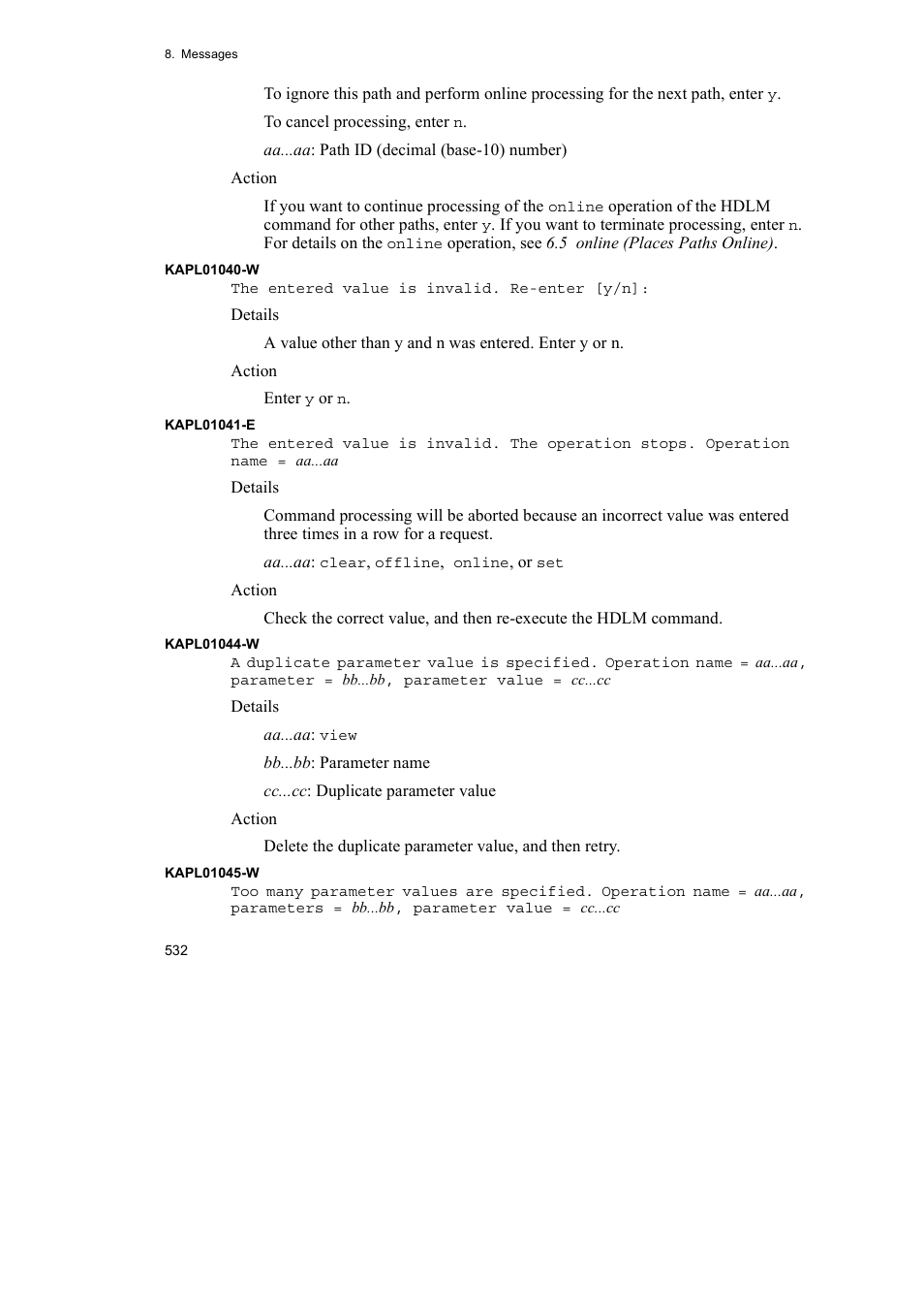 HP Hitachi Dynamic Link Manager Software User Manual | Page 556 / 746