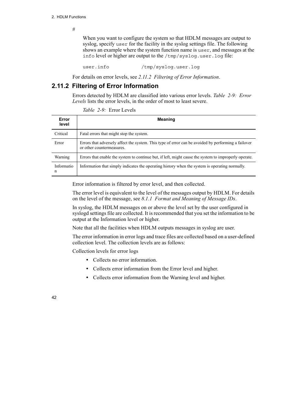 2 filtering of error information | HP Hitachi Dynamic Link Manager Software User Manual | Page 66 / 746