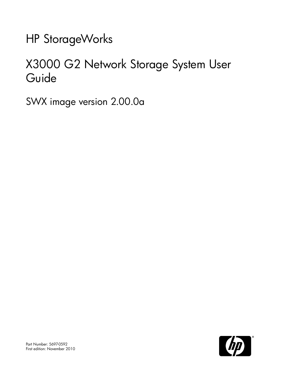 HP StoreEasy 3000 Gateway Storage User Manual | 144 pages