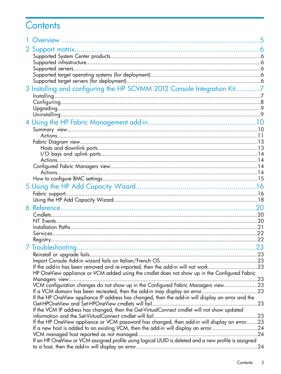 HP OneView for Microsoft System Center User Manual | Page 3 / 29