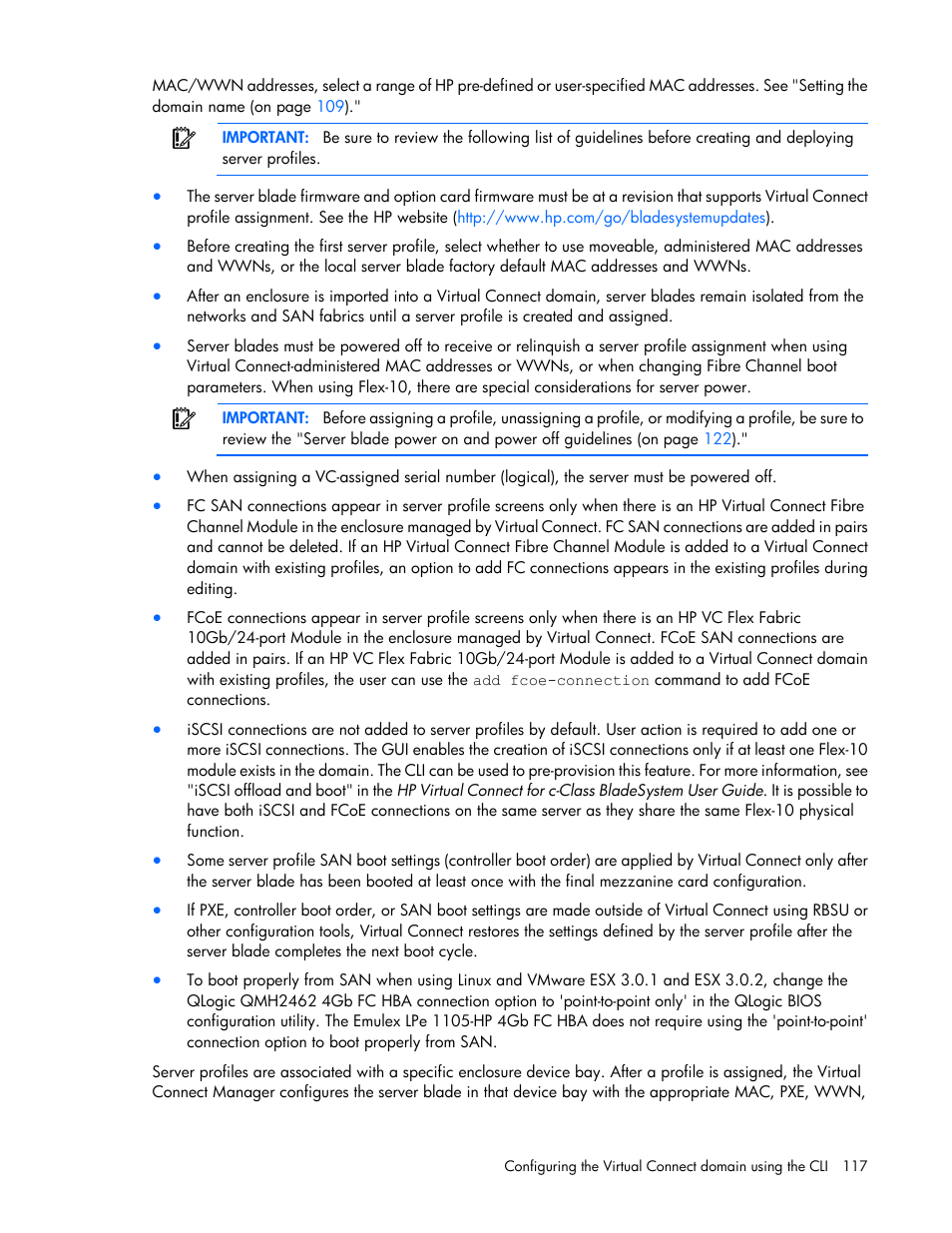 HP Virtual Connect 4Gb Fibre Channel Module for c-Class BladeSystem User Manual | Page 117 / 131