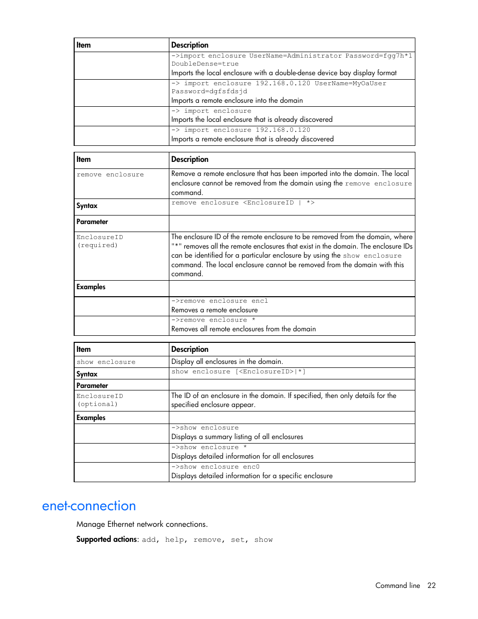 Enet-connection | HP Virtual Connect 4Gb Fibre Channel Module for c-Class BladeSystem User Manual | Page 22 / 131