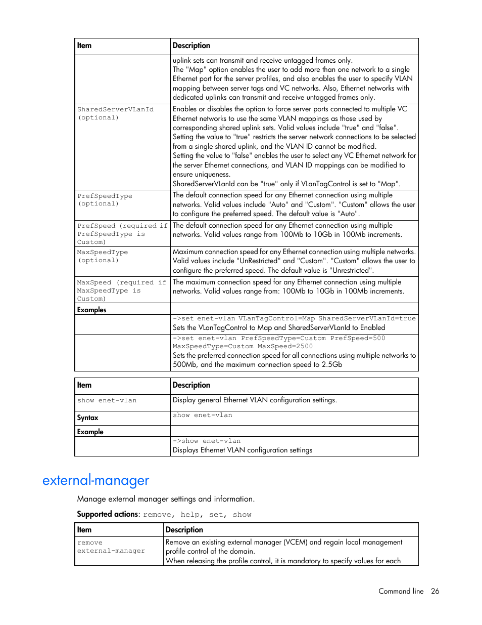 External-manager | HP Virtual Connect 4Gb Fibre Channel Module for c-Class BladeSystem User Manual | Page 26 / 131