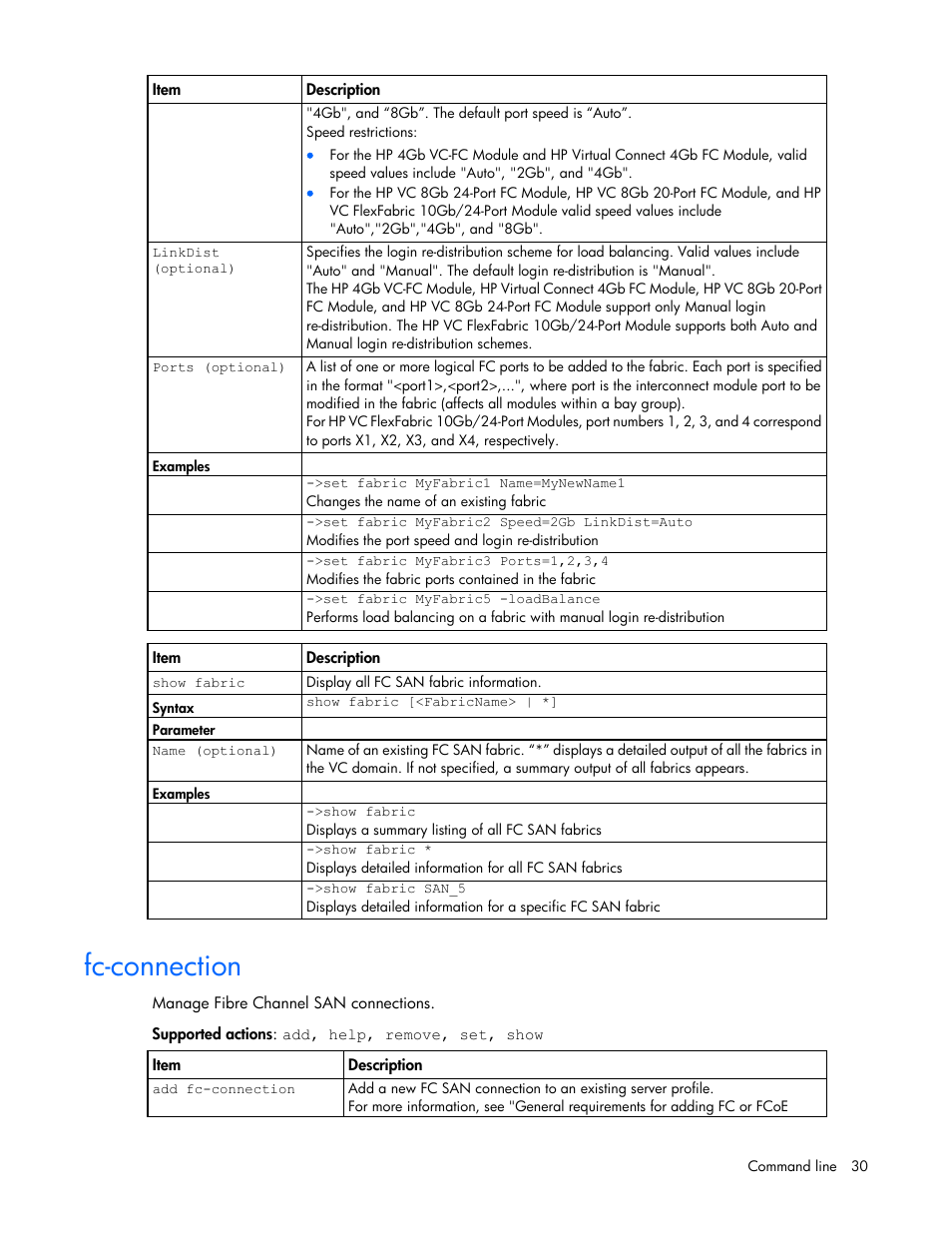 Fc-connection | HP Virtual Connect 4Gb Fibre Channel Module for c-Class BladeSystem User Manual | Page 30 / 131