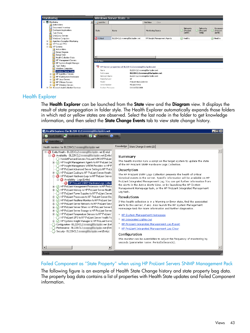 Health explorer | HP OneView for Microsoft System Center User Manual | Page 43 / 95