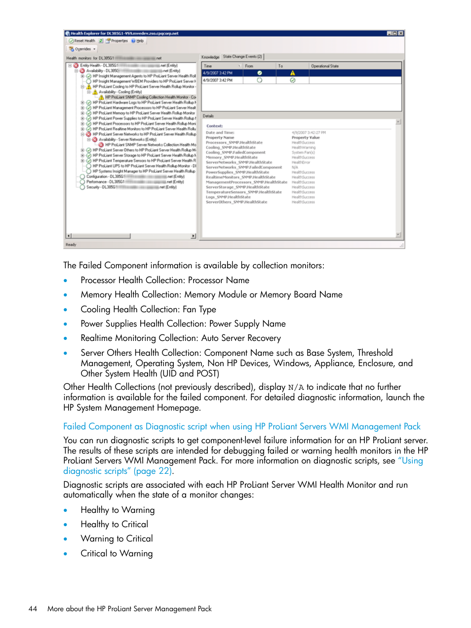 Failed | HP OneView for Microsoft System Center User Manual | Page 44 / 95