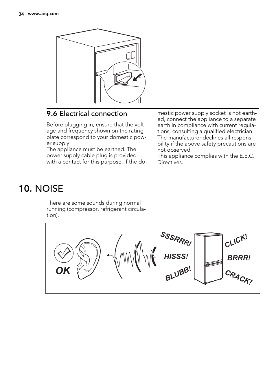 Noise | AEG S71540TSW1 User Manual | Page 34 / 76