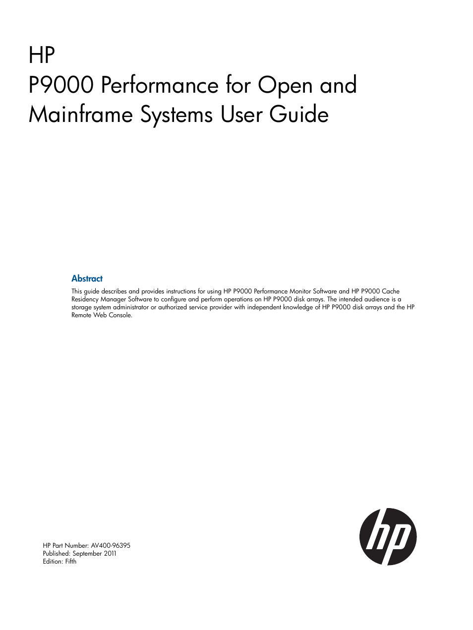 HP XP P9500 Storage User Manual | 157 pages