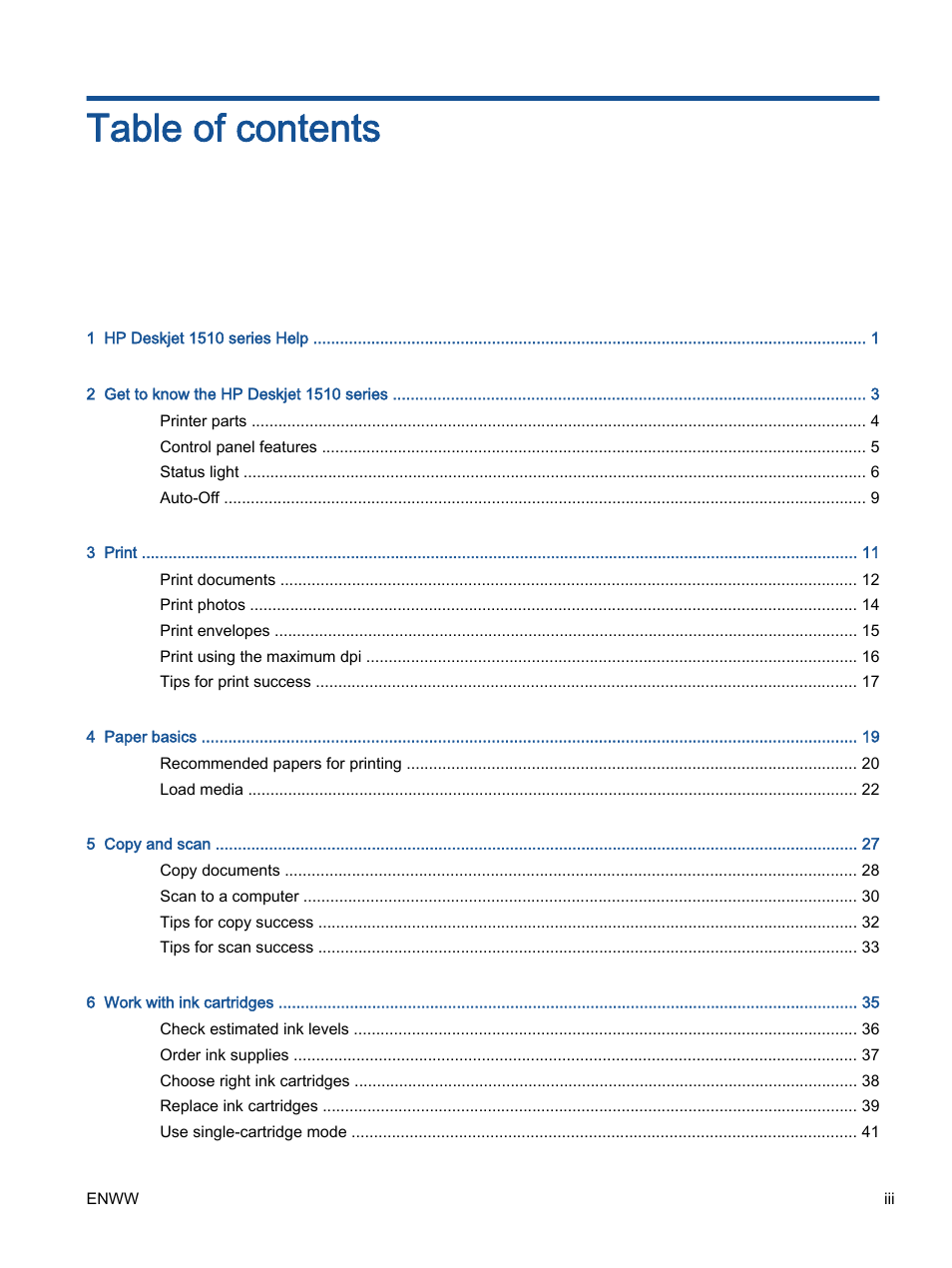 HP Deskjet 1513 All-in-One Printer User Manual | Page 3 / 90