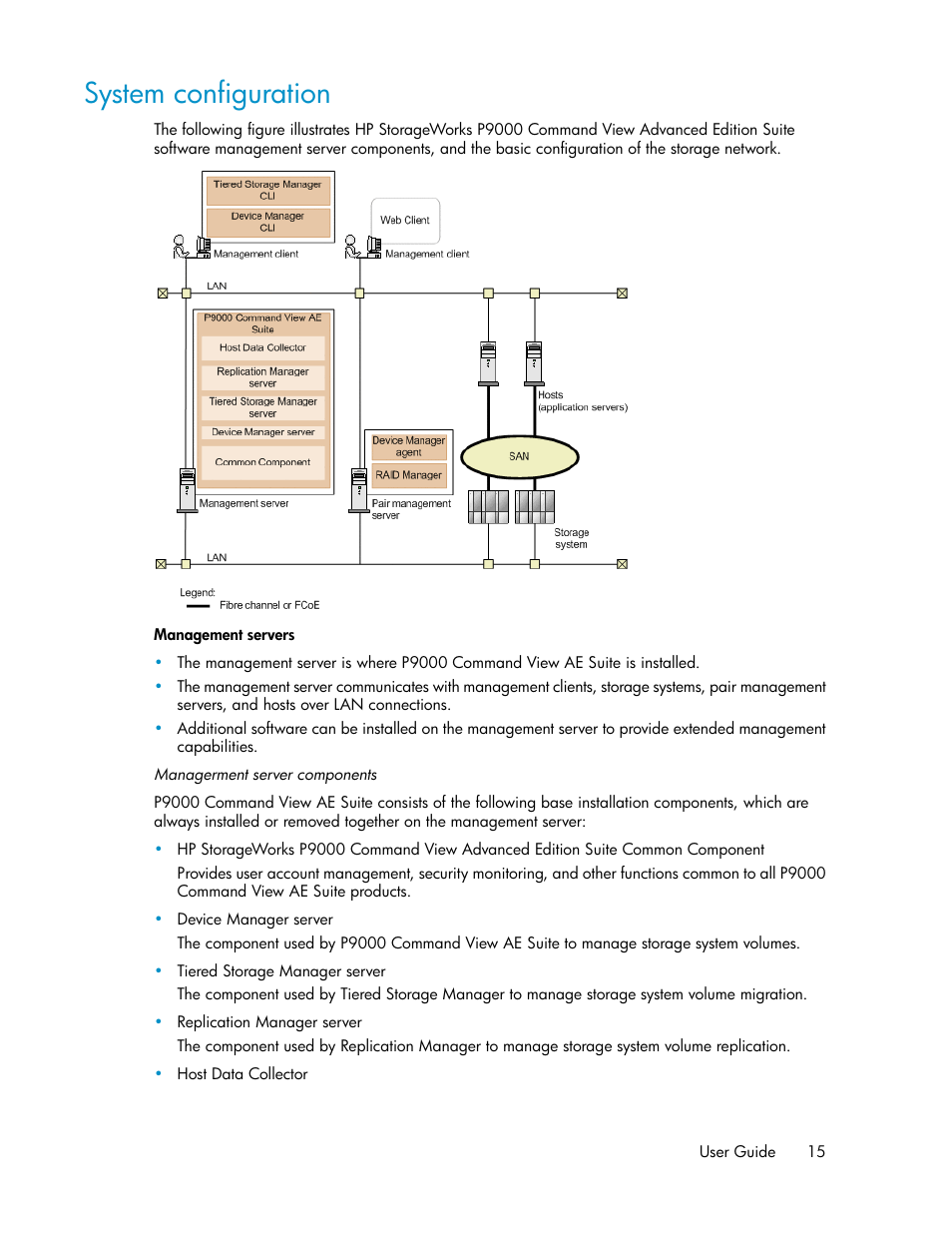 System configuration | HP XP P9000 Command View Advanced Edition Software User Manual | Page 15 / 170
