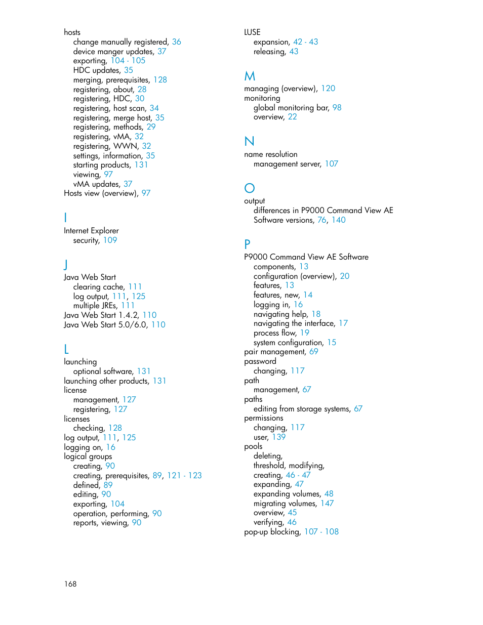 HP XP P9000 Command View Advanced Edition Software User Manual | Page 168 / 170