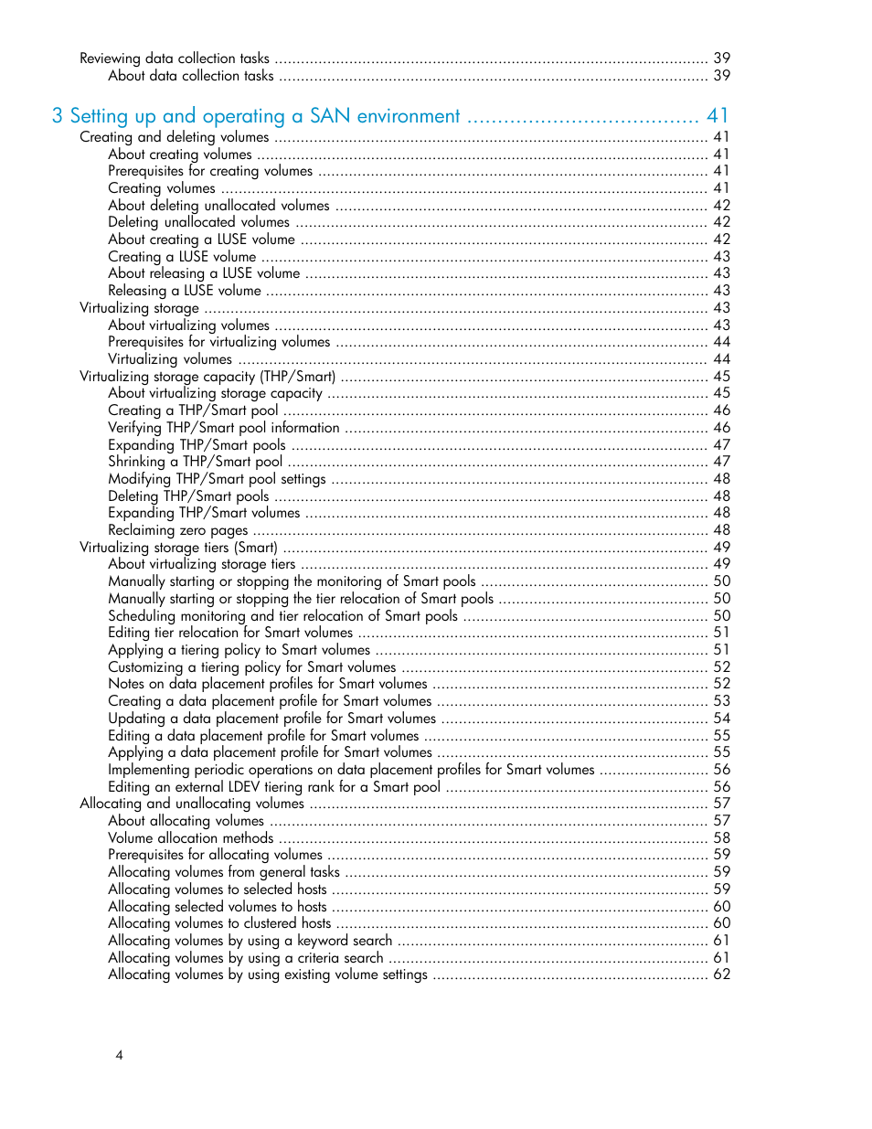 3 setting up and operating a san environment | HP XP P9000 Command View Advanced Edition Software User Manual | Page 4 / 170