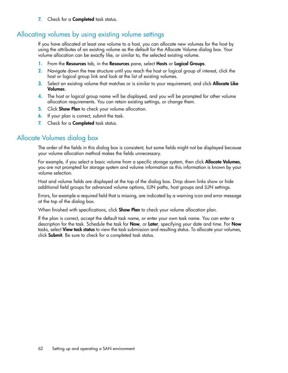 Allocate volumes dialog box | HP XP P9000 Command View Advanced Edition Software User Manual | Page 62 / 170