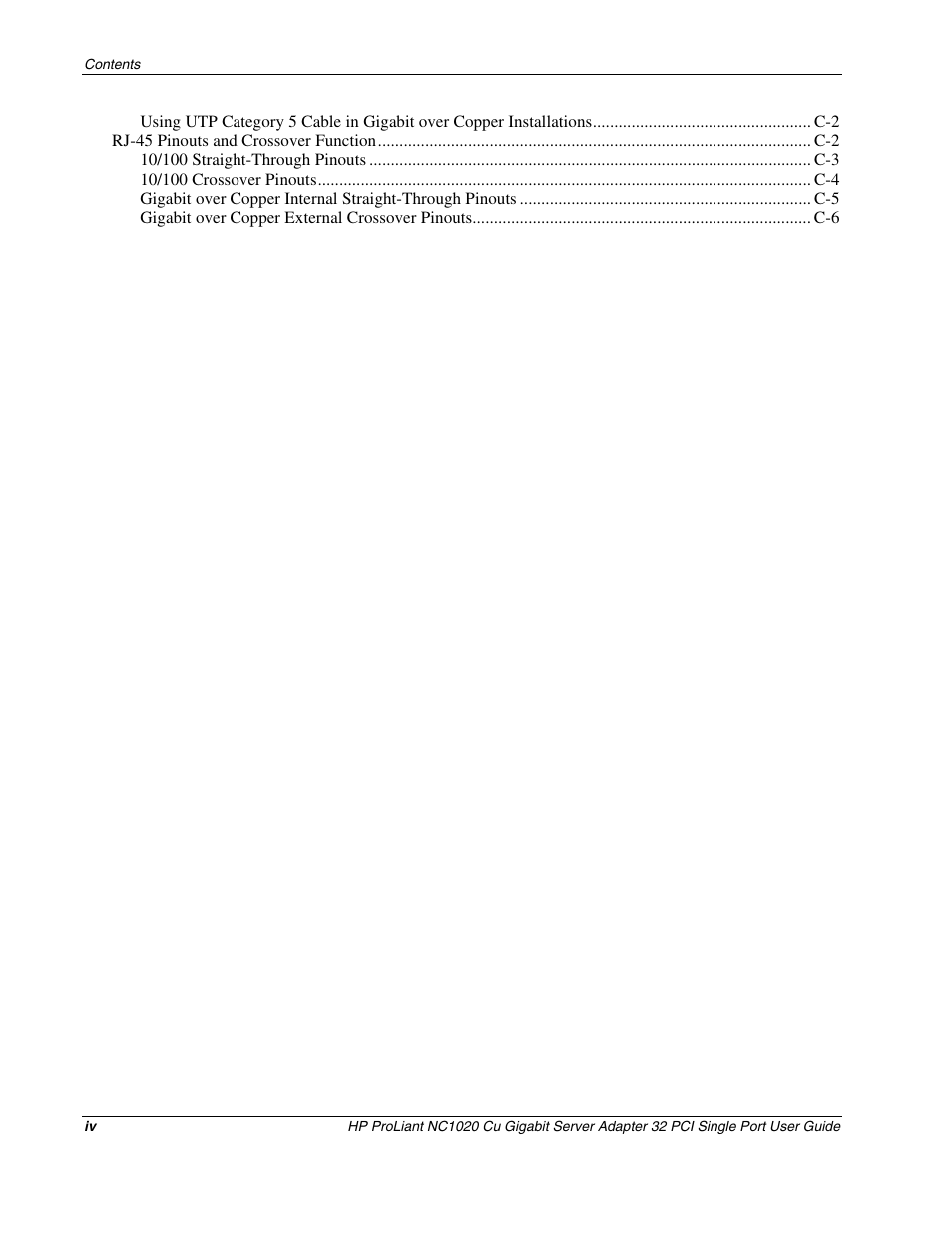 HP NC1020 Gigabit Server Adapter User Manual | Page 4 / 20