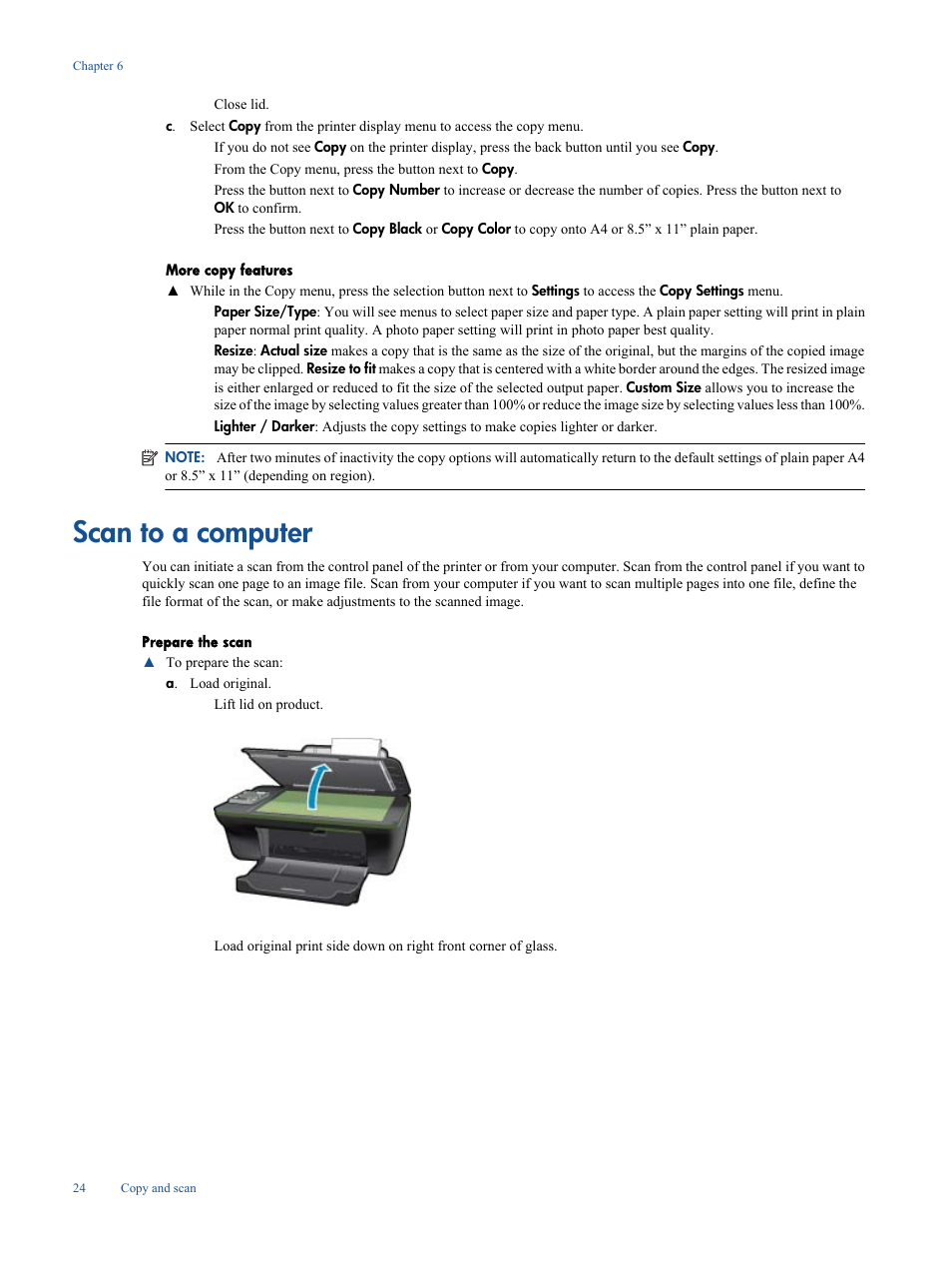 Scan to a computer | HP Deskjet 3050A User Manual | Page 26 / 58