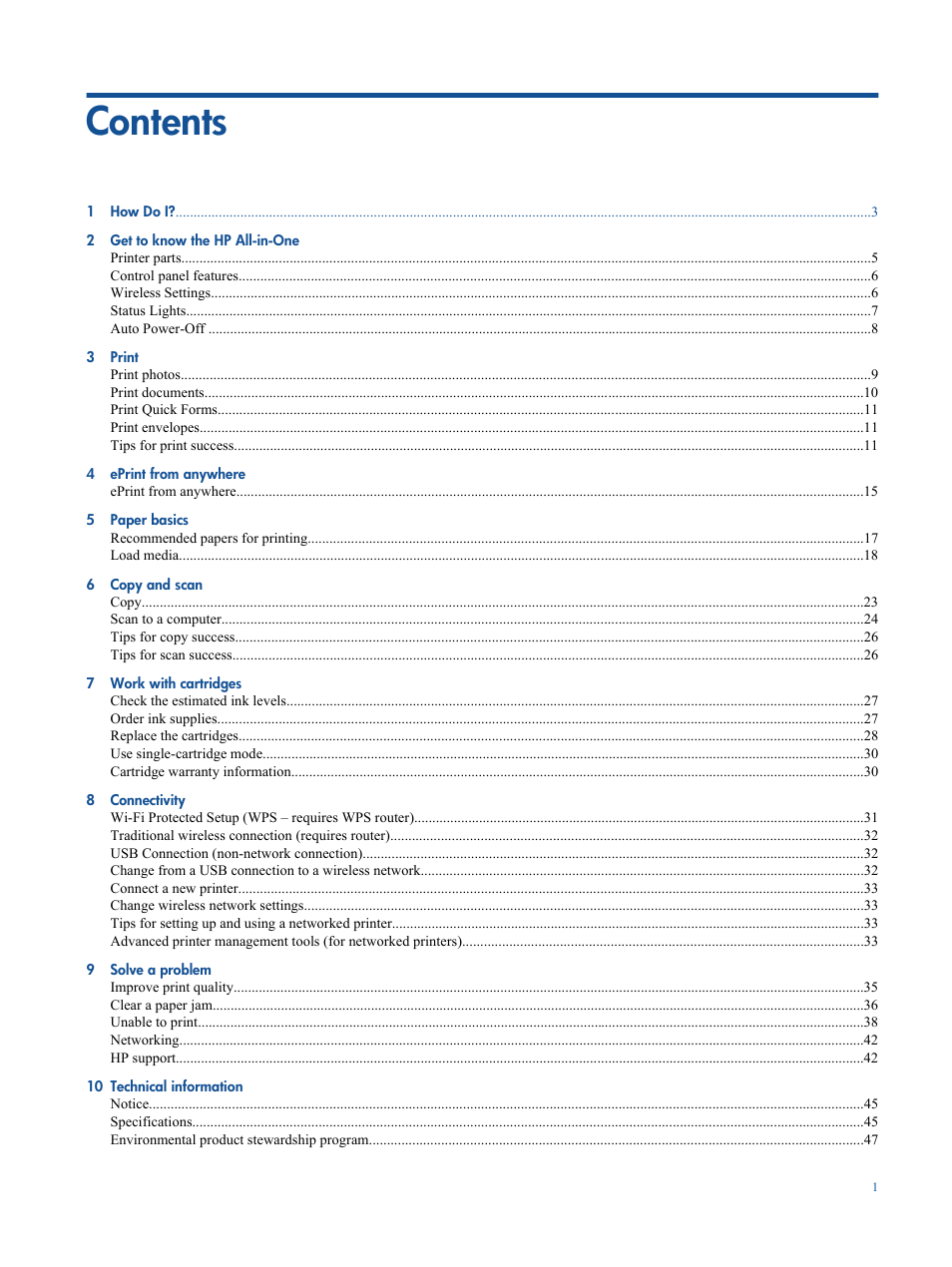 HP Deskjet 3050A User Manual | Page 3 / 58