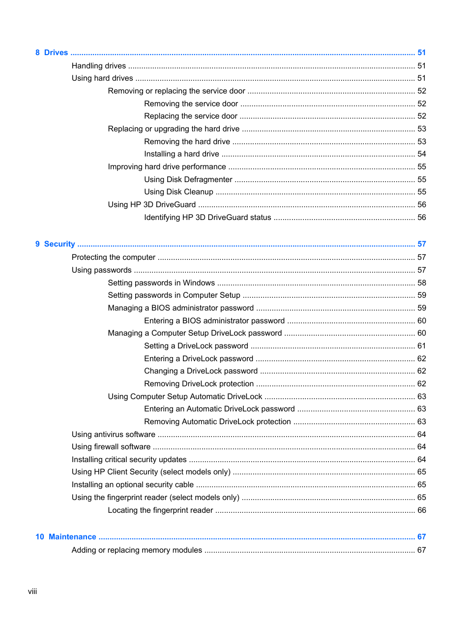 HP ProBook 655 G1 Notebook PC User Manual | Page 8 / 106