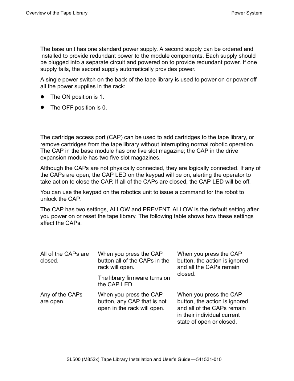 Power system, Cartridge access port | HP Integrity NonStop H-Series User Manual | Page 23 / 76