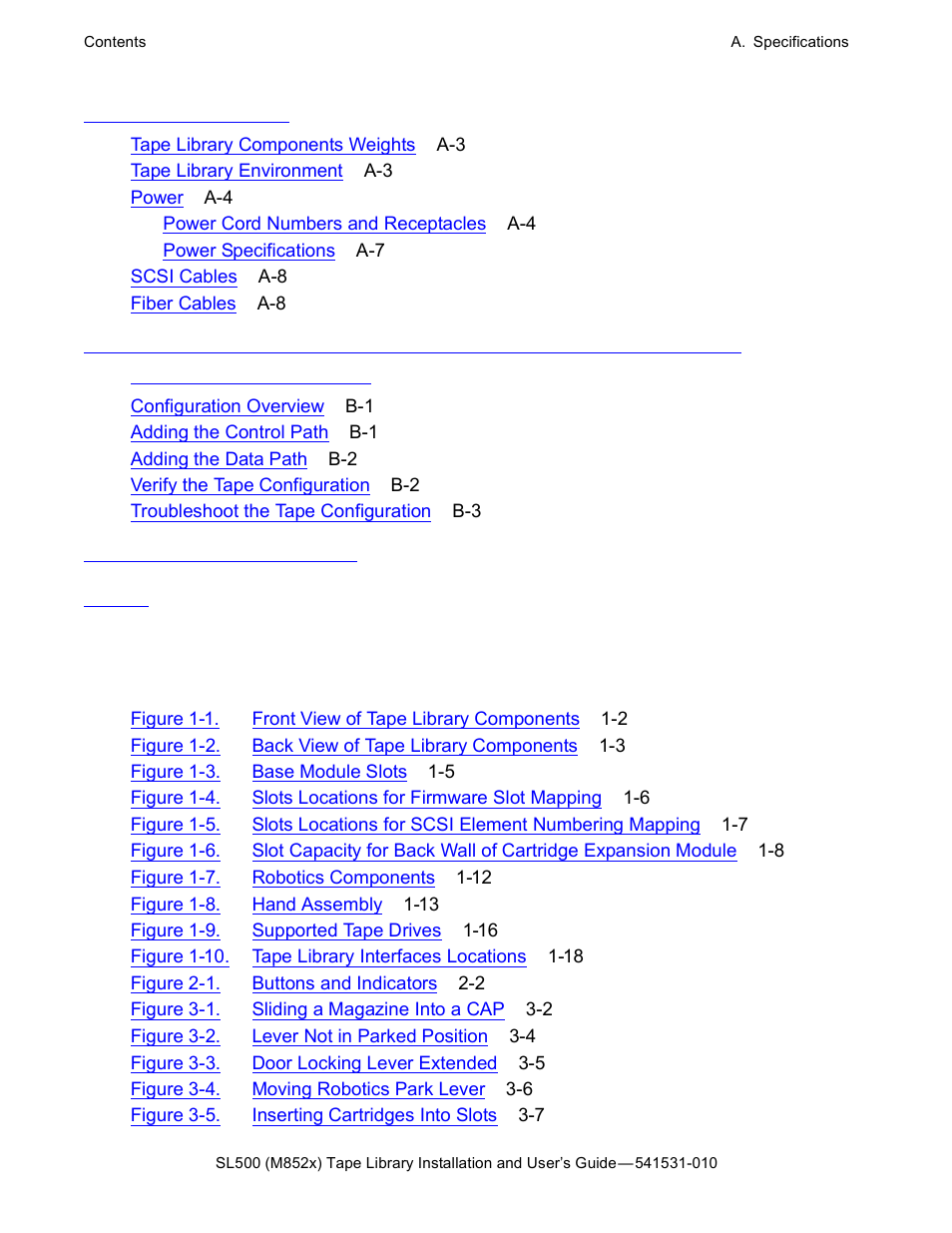 Examples, Figures, A. specifications | Safety and compliance index examples figures | HP Integrity NonStop H-Series User Manual | Page 5 / 76