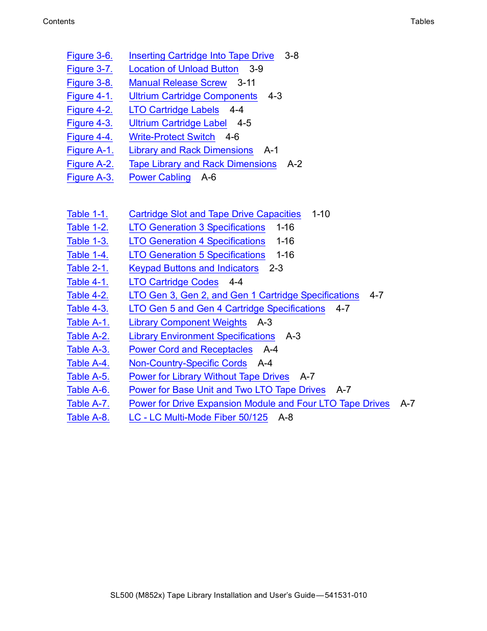 Tables | HP Integrity NonStop H-Series User Manual | Page 6 / 76