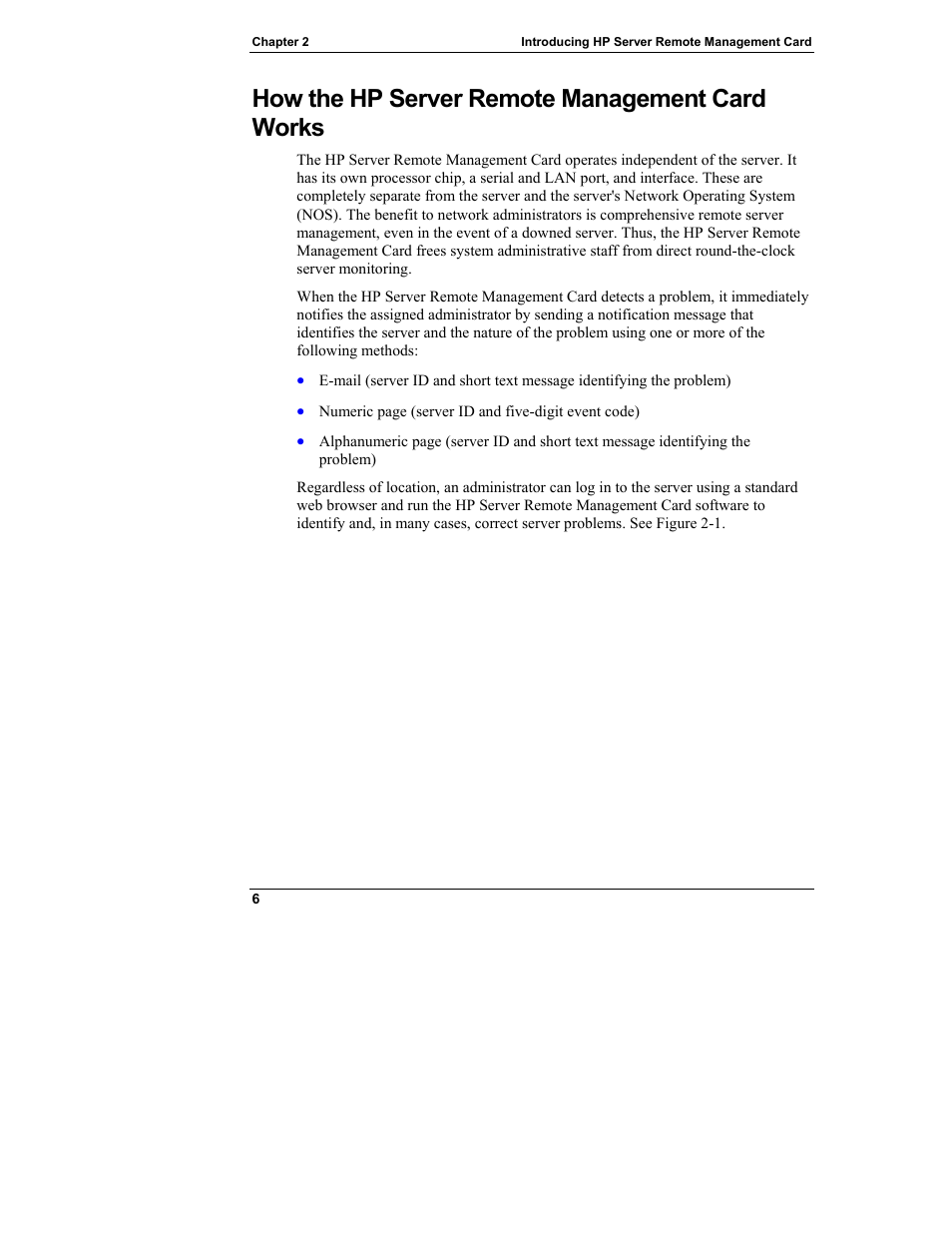 How the hp server remote management card works | HP Server tc3100 series User Manual | Page 12 / 121