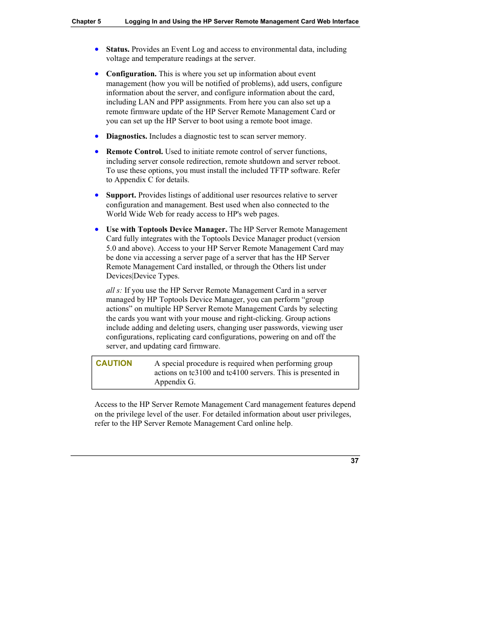 HP Server tc3100 series User Manual | Page 43 / 121