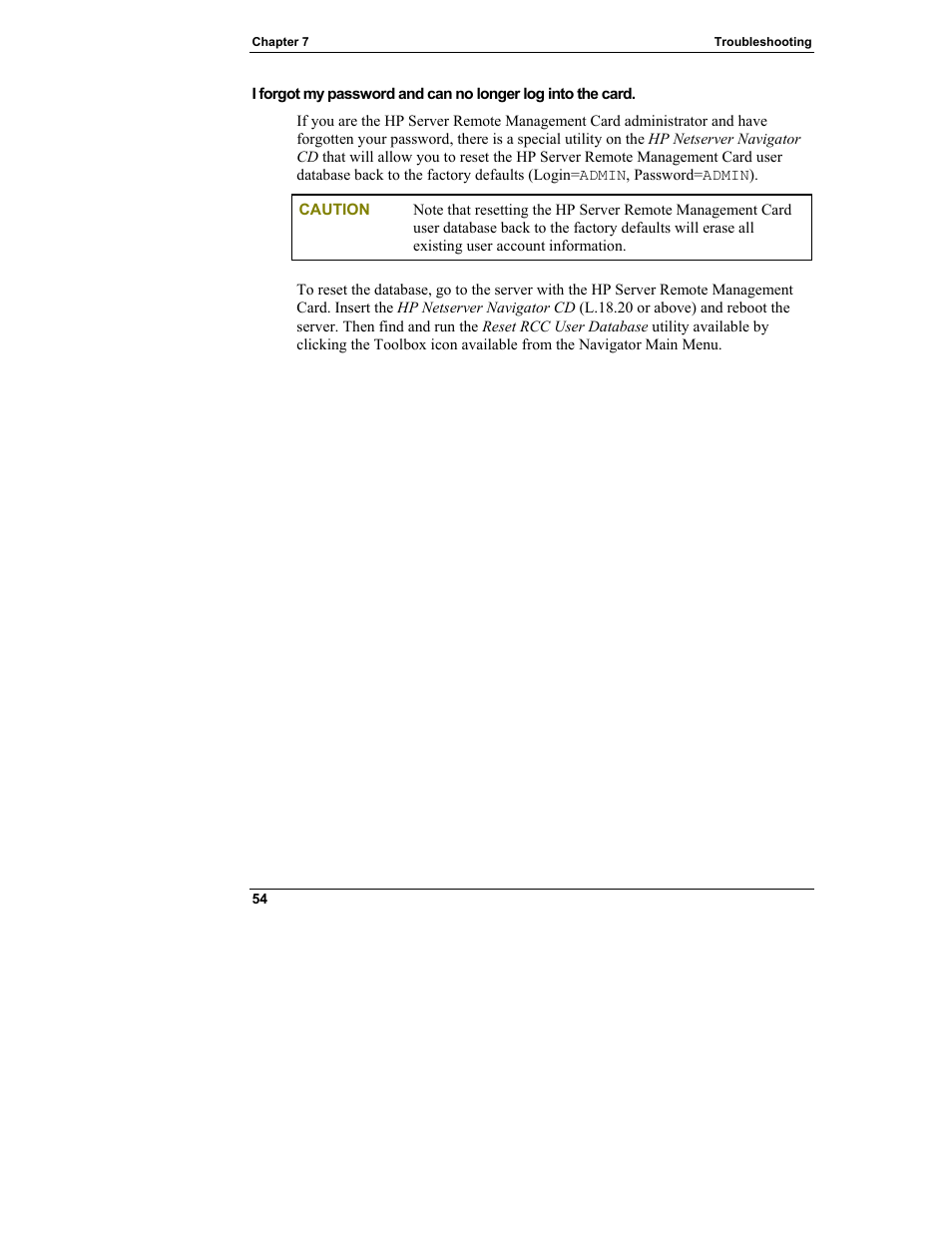 HP Server tc3100 series User Manual | Page 60 / 121