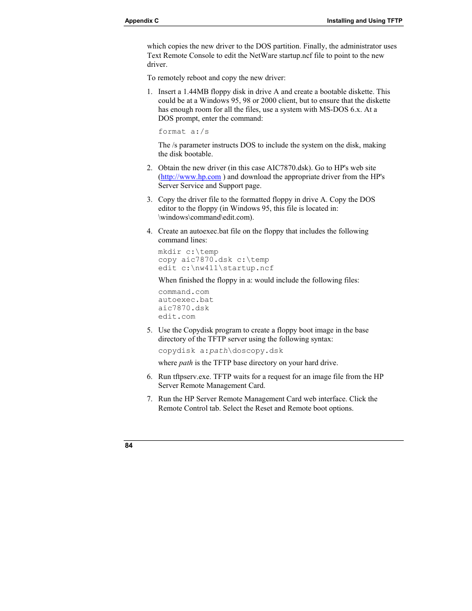 HP Server tc3100 series User Manual | Page 90 / 121