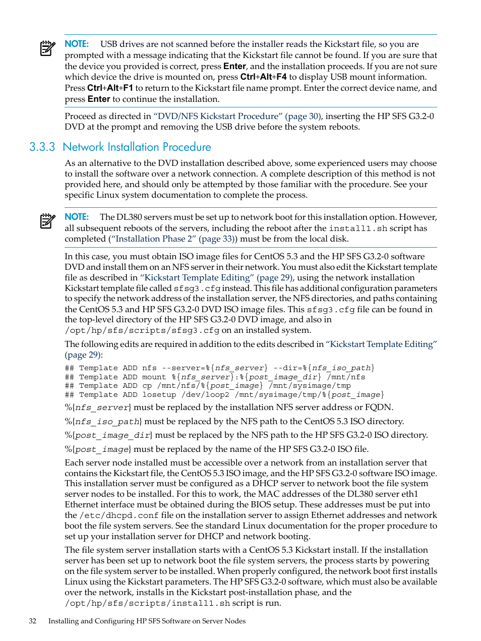 3 network installation procedure | HP StorageWorks Scalable File Share User Manual | Page 32 / 84